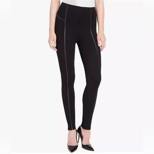 Lysse Leggings Faux Leather Insert Legging 1332 Black Women's Size Small Pull On